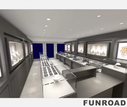 Luxury Custom Made High End Jewelry Shop Interior Design Watch Display Cabinet Furniture Store Showcase