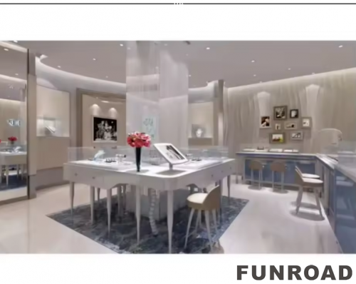 Professional Wood Baking Paint Jewelry Display Rack for Store Decoration Cabinet