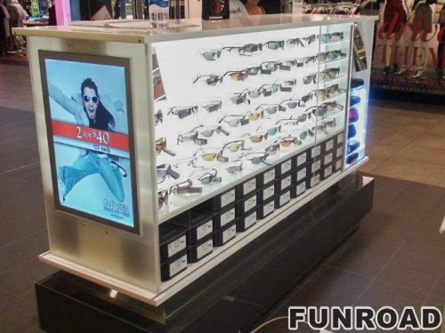Glass Custom Showcase Display Cabinet for Jewelry Exhibitor Sunglasses Watch Jewellery Counter Display Showcase Display Kiosk