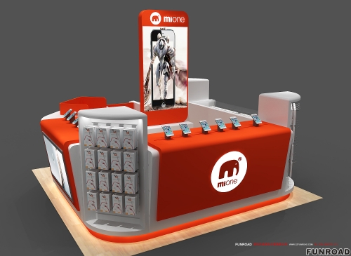 Mobile Phone Store Fixtures Display Showcase and Interior Design for Phone Accessories Store and Repair Kiosk for Mall Kiosks
