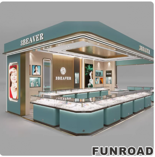 Customized Jewelry Display Cabinet Movable Storage for Luxury Watches Gold Antiques-150cm Product Counter LED Retail Store