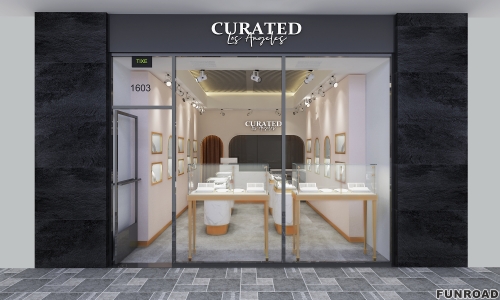 Jewelry Display Showcase Watch Store 3D Interior Design Jewelry Wall Cabinet & Commercial Glass Display Furniture