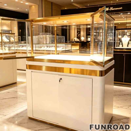 Jewelry Store Display Showcase Interior Decorate Glass Jewelry Cabinets