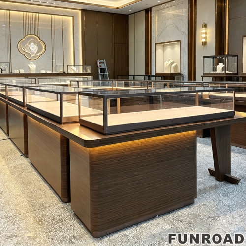 Jewelry Store Display Showcase Interior Decorate Glass Jewelry Cabinets