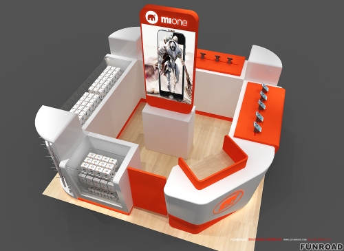 Brilliant Quality Custom Phone Display Cabinet Furniture Design With Professional 3D Cell Phone Kiosk for Phone Accessories