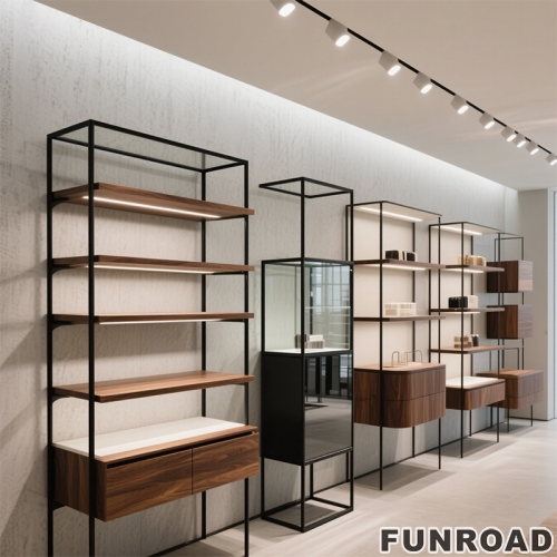Modern Luxury High Class Jewelry Shop Customized Wooden Glass Counter Showcase Display Cabinet Kiosk for Jewelry Diamond Gold