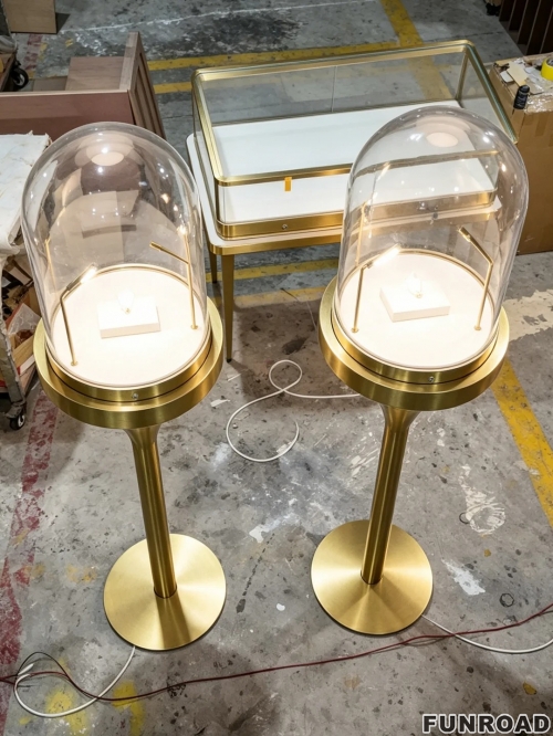 Showcase Jewelry Shop Display Interior Decorate Glass Jewelry Cabinets