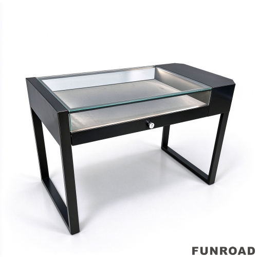 Jewellery Showcase Cabinet LED Illuminated Luxury Marble Glass Display