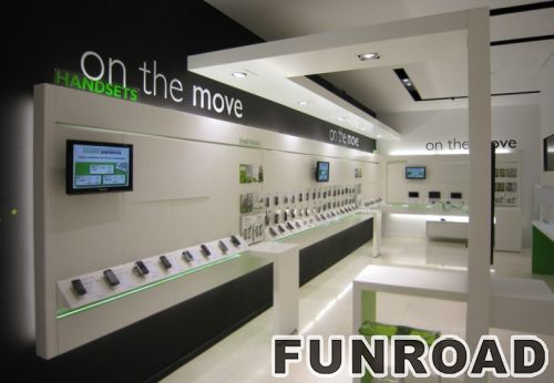 Stylish Cell Phone Display Showcase for Retail Phone Store Decor