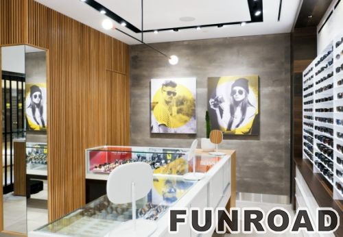 Wooden Sunglasses Display Counter for Optical Store Design