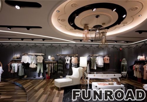 Fashion Clothing Showcase with LED Light for Clothing Store Decor