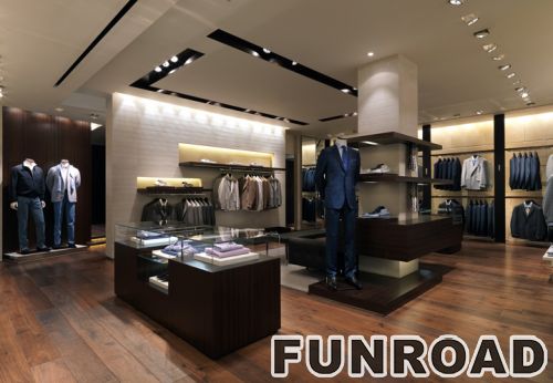 Customized Clothing Showcase for Business Man Clothing Shop Display | Funroadisplay