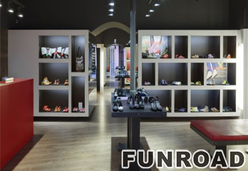 Stylish Shoes Display Showcase with Small Cabinet for Brand Store