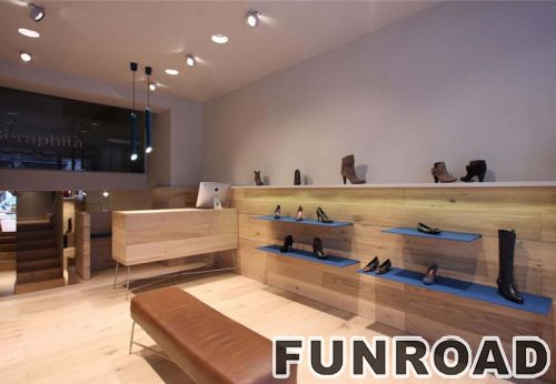 Wooden Shoes Display Showcase for Shopping Mall Store Design