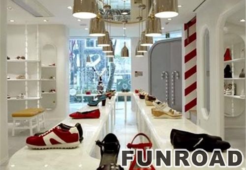 Fashion Shoes Display Showcase with LED Light for Brand Store Decor