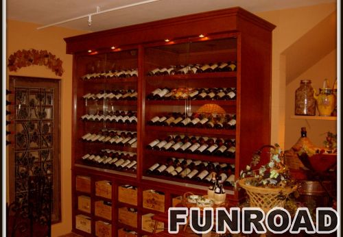 Wooden Wine Display Counter for Wine Store Decoration