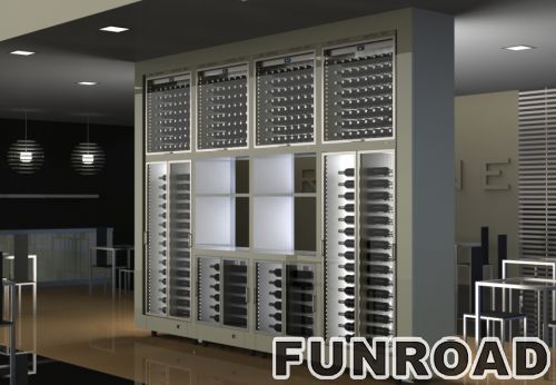 Wooden Wine Display Cabinet for Wine Store Decoration