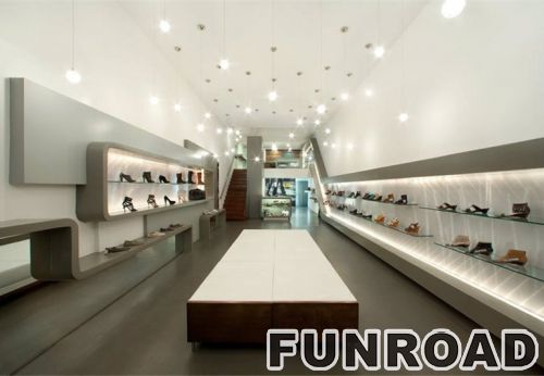 Fashion Shoes Display Showcase with LED Light for Brand Store Decor