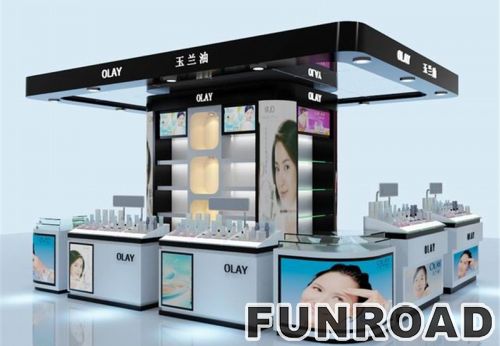 Retail New Cosmetic Display Kiosk for Makeup Shop Decor