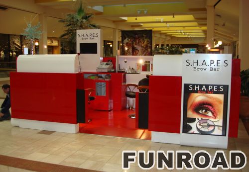For Shopping Mall Cosmetic Display Kiosk with Brow Bar