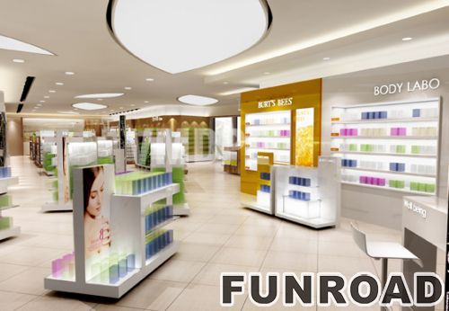 Cosmetic retail furnitures glass display counters