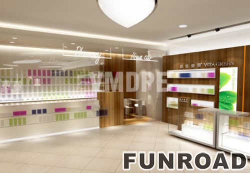 Cosmetic retail furnitures glass display counters
