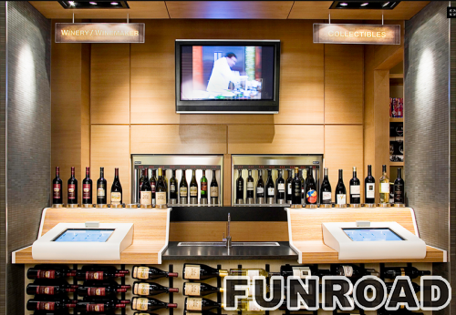 Customized Wooden Display Showcase for Wine Store Design