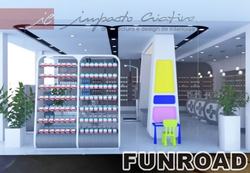 Amazing display furnitures designs for pharmacy retail displays