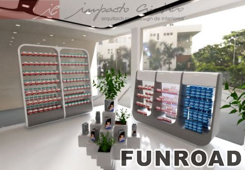 Amazing display furnitures designs for pharmacy retail displays