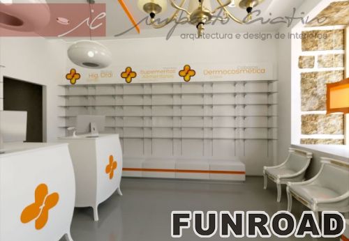 High-end Retail Pharmacy Display Showcase for Drugstore Decor