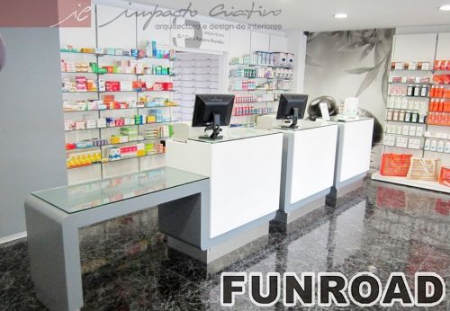 Modern interior decoration design for pharmacy chain store