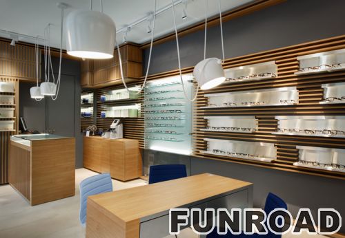 Brand Store Interior Design with Wood Display Showcase