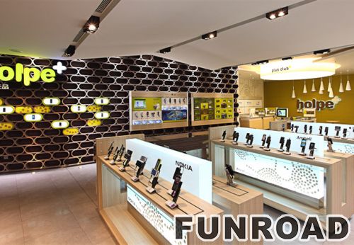 High-end Wooden Display Counter for Phone Retail Store