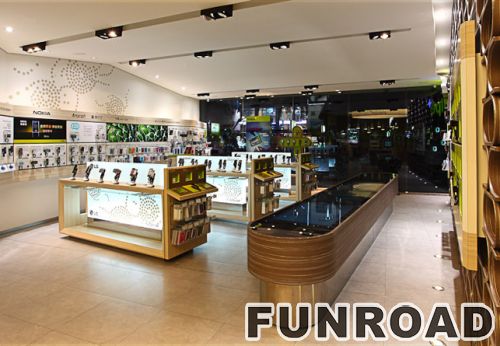 High-end Wooden Display Counter for Phone Retail Store