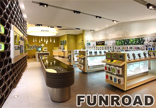 High-end Wooden Display Counter for Phone Retail Store