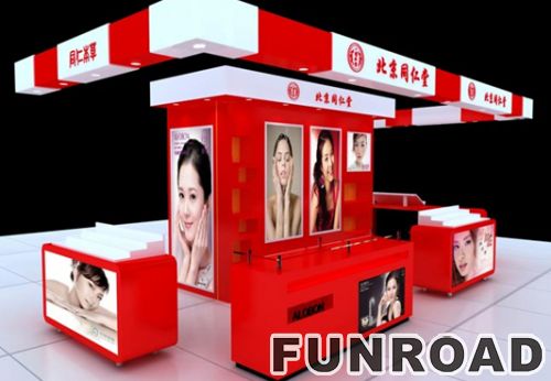 Customized Acrylic Cosmetic Kiosk for Retail Shop