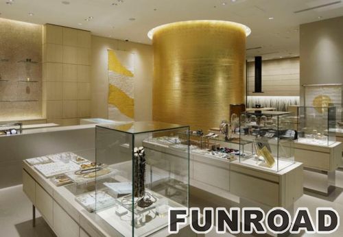 Customized Glass Display Cabinet for Jewelry Store