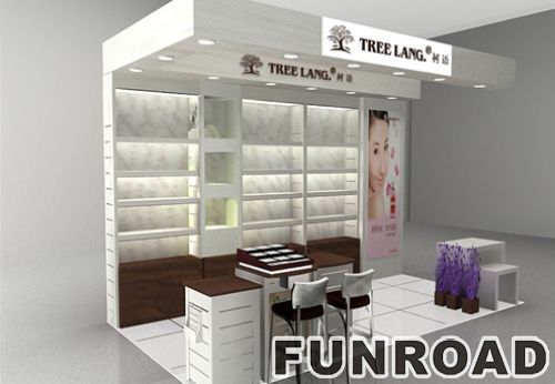 Elegant perfume display showcase / lipstick cosmetic kiosk