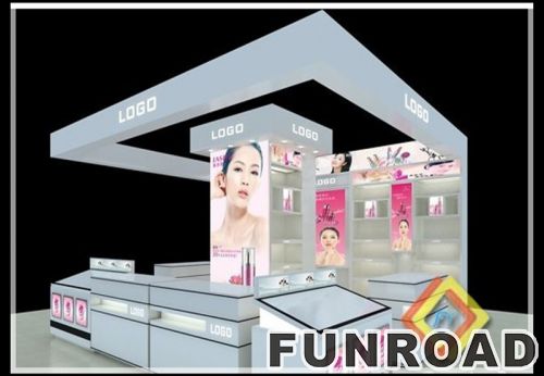 Modern glass acrylic cosmetic display cabinet and showcase