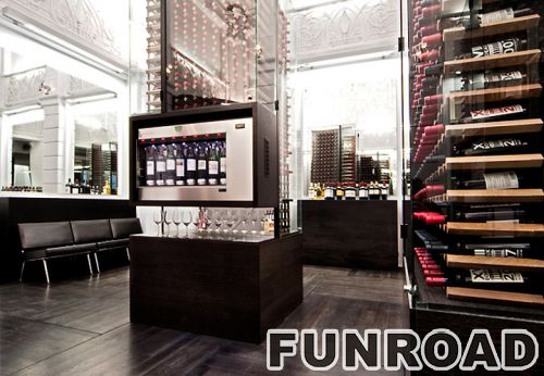 Branded wine retail shop interior decoration with decorative commercial furnitures