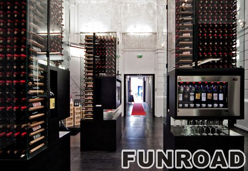 Branded wine retail shop interior decoration with decorative commercial furnitures