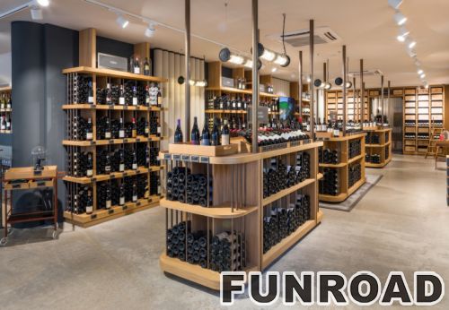 New MDF Showcase Shelf for Wine Store Display | Funroadisplay