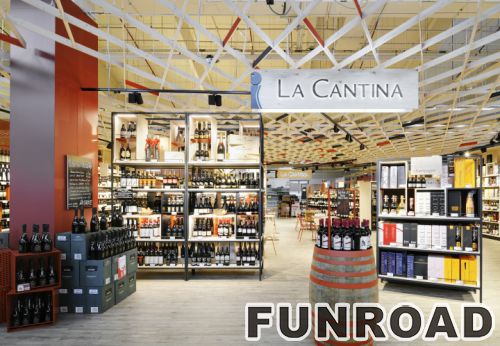 Retail Wine Display Showcase for Wine Store Interior Design