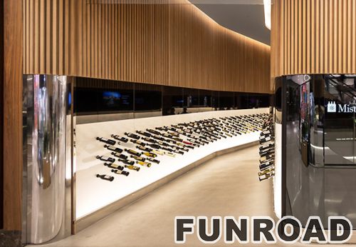 Large Scale Wooden Display Showcase for Wine Store Interior Decor