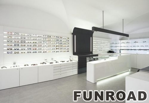 Factory Price Wood Display Showcase for Optical Store Design