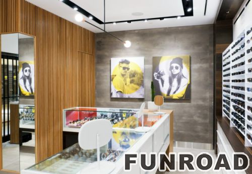 Custom Sunglass Display Showcase for Optical Store Decor