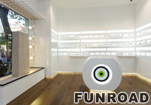 Wholesale Optical Display Showcase with LED for Brand Store Decor