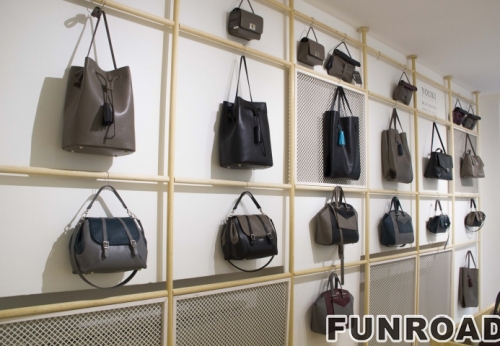 For Shopping Mall Shoes & Handbag Display Cabinet Interior Design