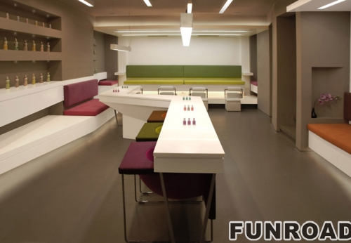 Nail beauty salon nail bar furniture design white nail beauty table and wooden manicure table