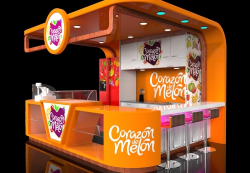 Customized Beverage Kiosk for Juice/Coffee Shop Display